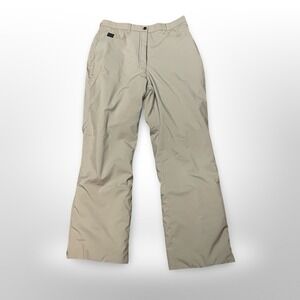 FERA‎ Ladies Khaki Ski Snow Pants Waterproof Insulated Sz 12R active sporty cozy